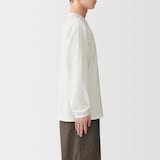 紳士　洗いざらし太番手クルーネック長袖Ｔシャツ