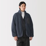 紳士　ボアフリースジャケット