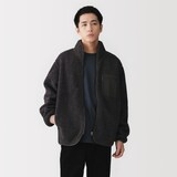 紳士　ボアフリースジャケット