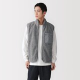 紳士　ボアフリースベスト