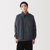 紳士　ボアフリースベスト