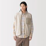 紳士　ボアフリースベスト