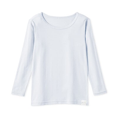 キッズ　あったか綿　クルーネック長袖Ｔシャツ