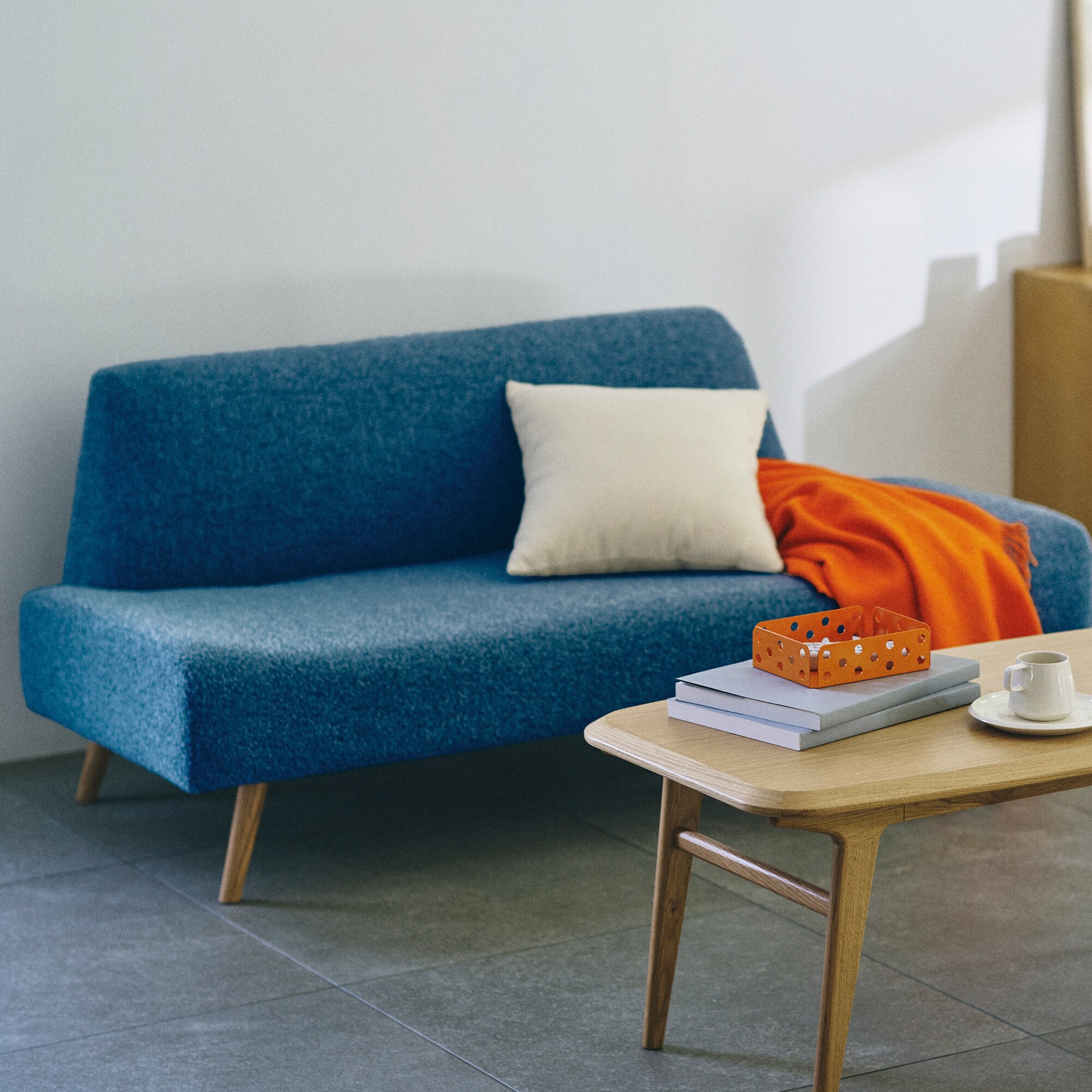 ［ＩＤＥＥ］セット　ＡＯ　ＳＯＦＡ（２）ＢＯＵＣＬＥ　ＢＬＵＥ＋ＩＫＩ　ＬＯＷ