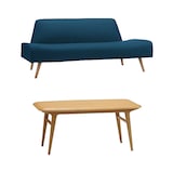 ［ＩＤＥＥ］セット　ＡＯ　ＳＯＦＡ（２）ＮＡＶＹ＋ＩＫＩ　ＬＯＷ　ＴＡＢＬＥ