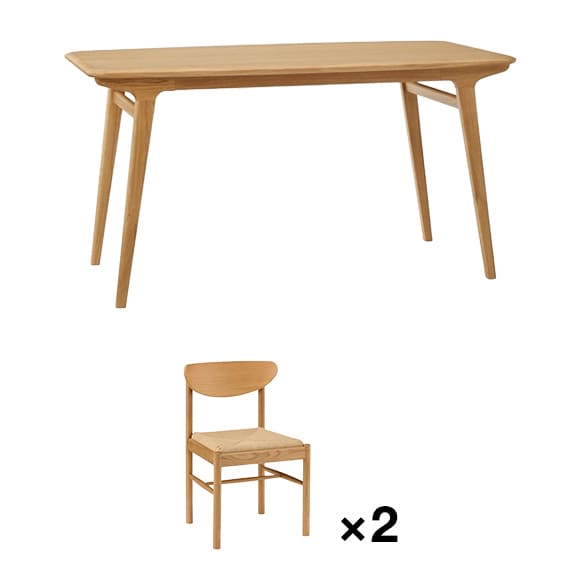MUJI 無印良品　Iki dining table 1400 IDEE］セット IKI DININGTABLE
