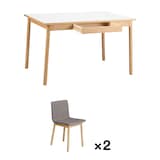 ［ＩＤＥＥ］セット　ＳＴＩＬＴ　ＴＡＢＬＥ　１２００　ＷＨ＋ＣＨＡＩＲ　ＧＹ