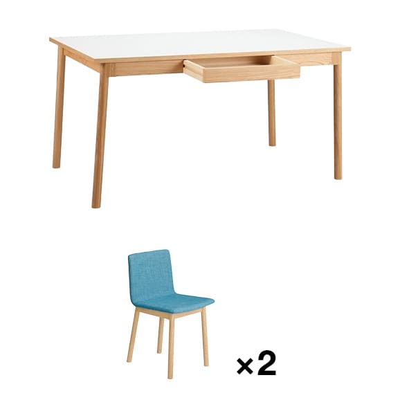 ［ＩＤＥＥ］セット　ＳＴＩＬＴ　ＴＡＢＬＥ　１４００　ＷＨ＋ＣＨＡＩＲ　ＢＬ
