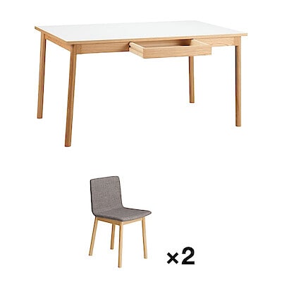 ［ＩＤＥＥ］セット　ＳＴＩＬＴ　ＴＡＢＬＥ　１４００　ＷＨ＋ＣＨＡＩＲ　ＧＹ