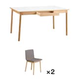 ［ＩＤＥＥ］セット　ＳＴＩＬＴ　ＴＡＢＬＥ　１４００　ＷＨ＋ＣＨＡＩＲ　ＧＹ