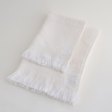 ［ＩＤＥＥ］リネンコットンガーゼバスタオル　白