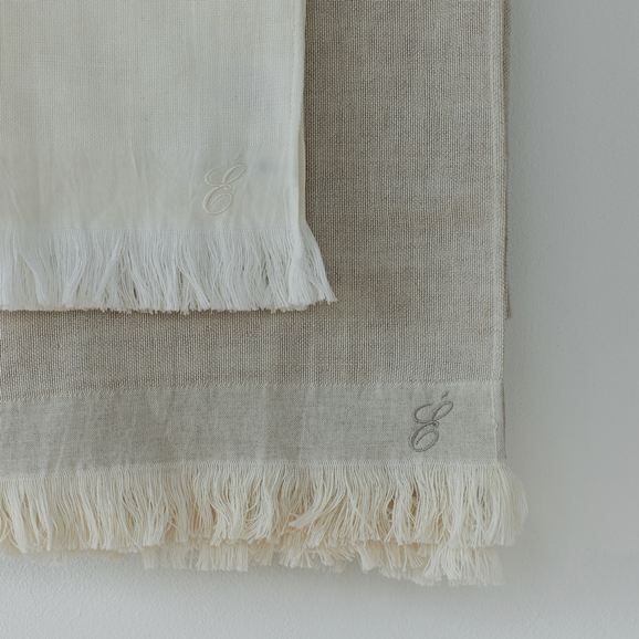 ［ＩＤＥＥ］リネンコットンガーゼバスタオル　白