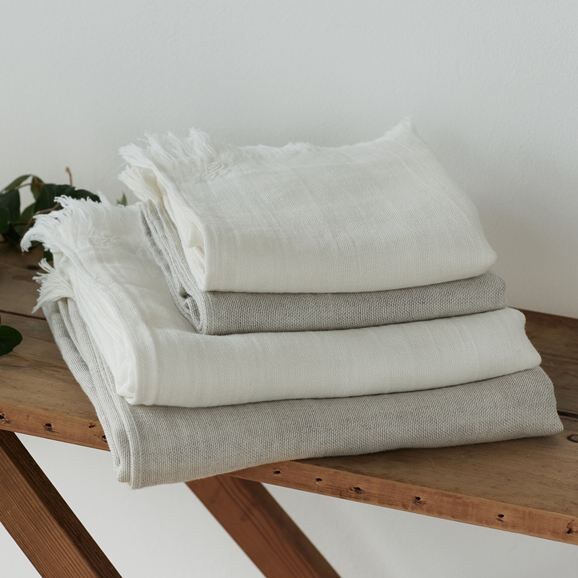 ［ＩＤＥＥ］リネンコットンガーゼバスタオル　生成