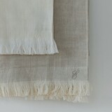 ［ＩＤＥＥ］リネンコットンガーゼフェイスタオル　白