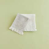 ［ＩＤＥＥ］リネンコットンガーゼフェイスタオル　白