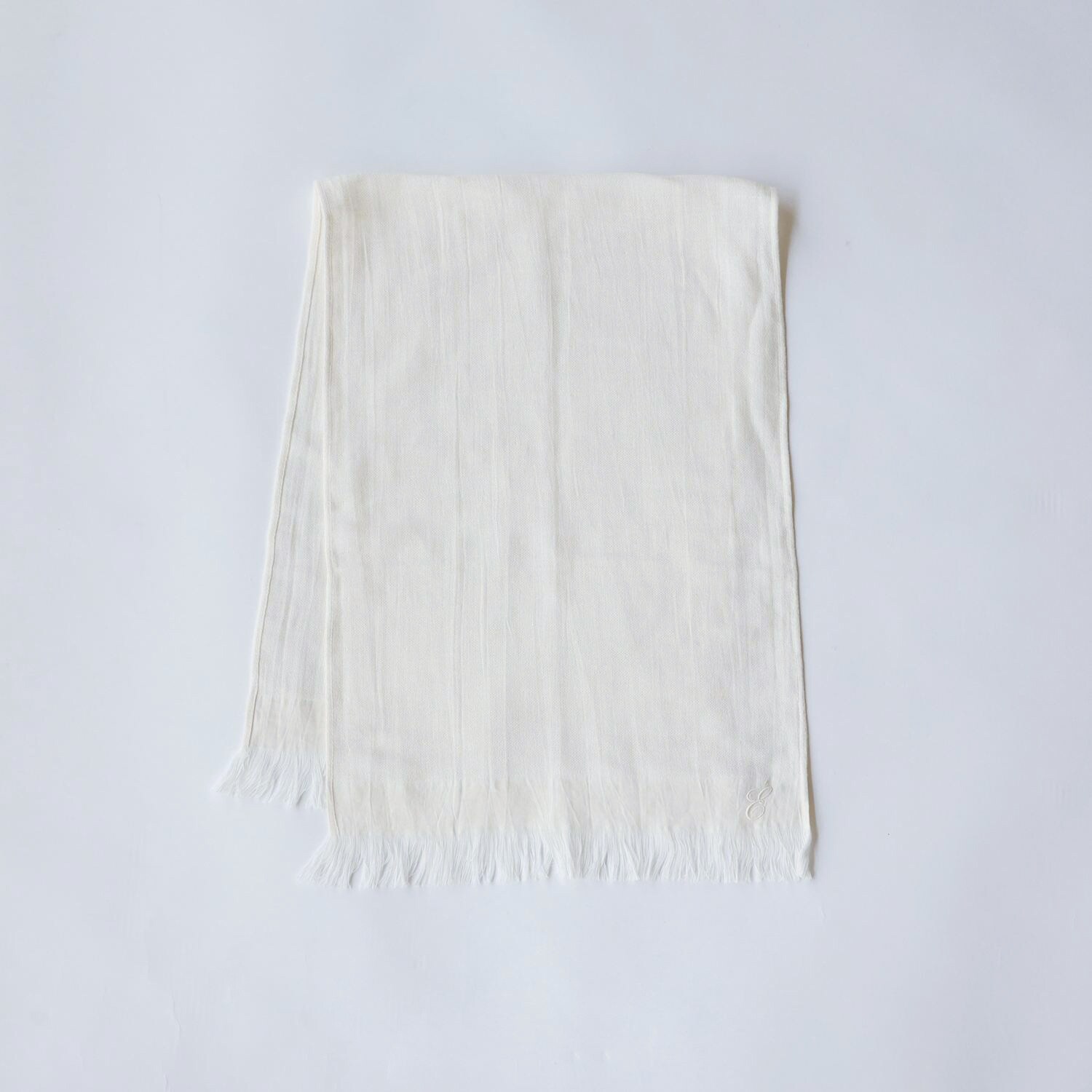 ［ＩＤＥＥ］リネンコットンガーゼフェイスタオル　白