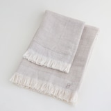 ［ＩＤＥＥ］リネンコットンガーゼフェイスタオル　生成