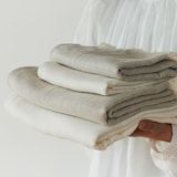 ［ＩＤＥＥ］リネンコットンガーゼフェイスタオル　生成