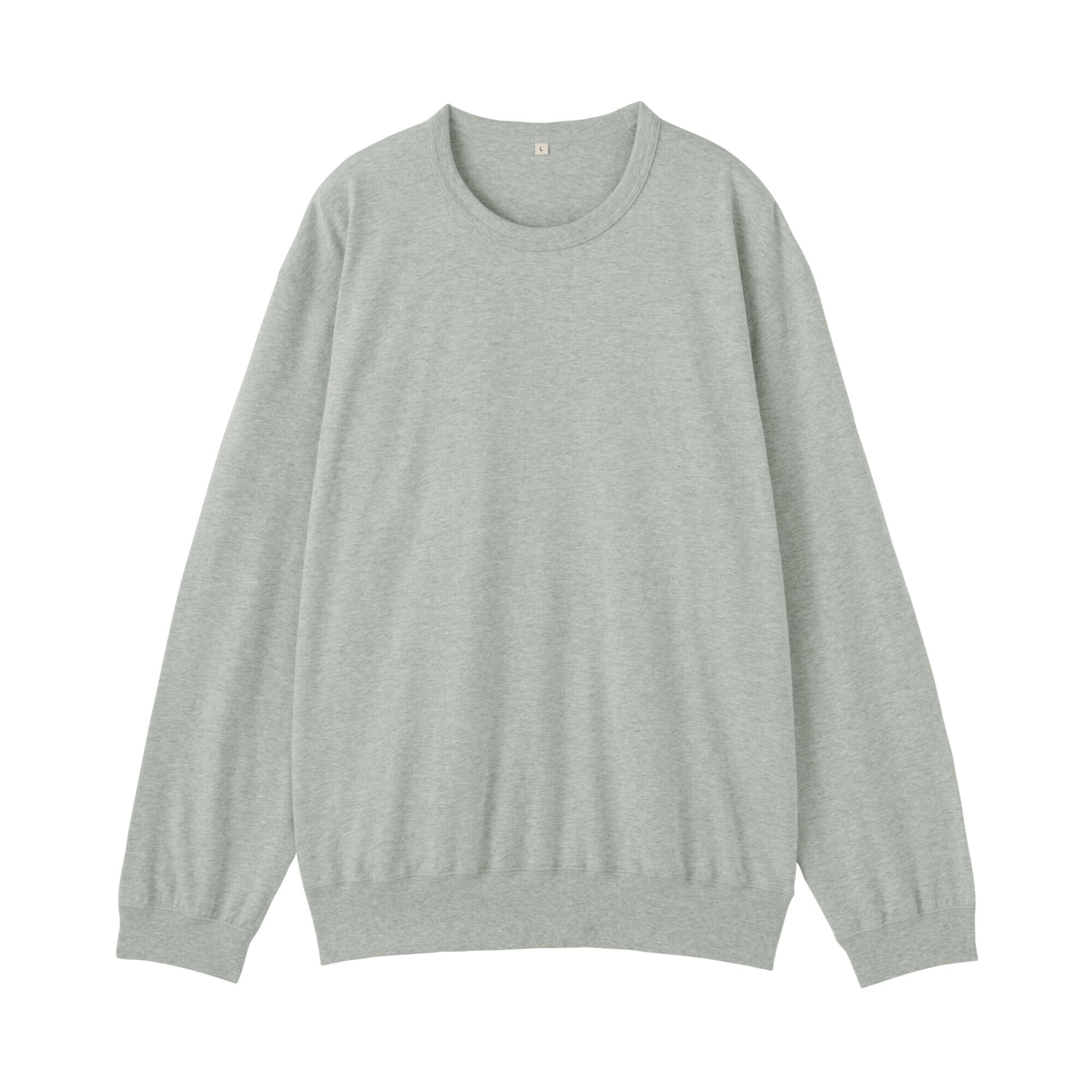 紳士　和歌山で編み立てた天竺クルーネック長袖Ｔシャツ