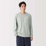 紳士　和歌山で編み立てた天竺クルーネック長袖Ｔシャツ
