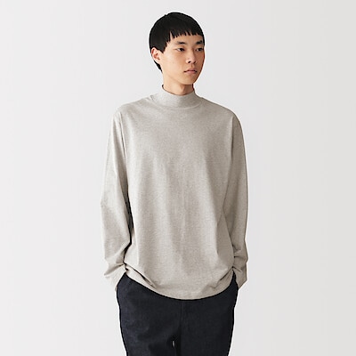 【１０月上旬発売予定】紳士　起毛天竺編みハイネック長袖Ｔシャツ