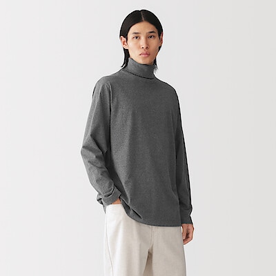 【１０月上旬発売予定】紳士　起毛天竺編みタートルネック長袖Ｔシャツ