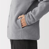 紳士　素材に還るフリースカーディガン