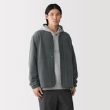 紳士　素材に還るフリースカーディガン