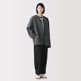 紳士　素材に還るフリースカーディガン