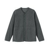 紳士　素材に還るフリースカーディガン