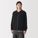紳士　素材に還るフリースカーディガン