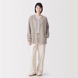 紳士　素材に還るフリースカーディガン