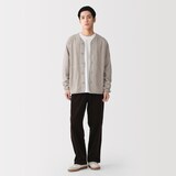 紳士　素材に還るフリースカーディガン