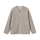 紳士　素材に還るフリースカーディガン