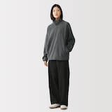 紳士　素材に還るフリースプルオーバー