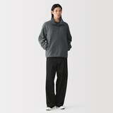 紳士　素材に還るフリースプルオーバー