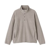 紳士　素材に還るフリースプルオーバー