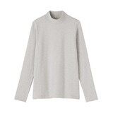 婦人　起毛フライス編みハイネック長袖Ｔシャツ