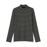 婦人　起毛フライス編みハイネック長袖Ｔシャツ