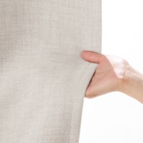 ポリエステル杢糸ドビー織（防炎・遮光性）２倍ヒダプリーツカーテン