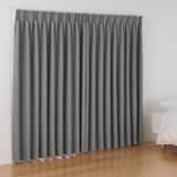 ポリエステル杢糸ドビー織（防炎・遮光性）２倍ヒダプリーツカーテン