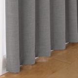ポリエステル杢糸ドビー織（防炎・遮光性）２倍ヒダプリーツカーテン
