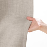 ポリエステル杢糸ドビー織（防炎・遮光性）２倍ヒダプリーツカーテン