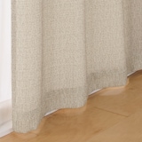 ツイード調リングヤーン使い（防炎）ノンプリーツカーテン