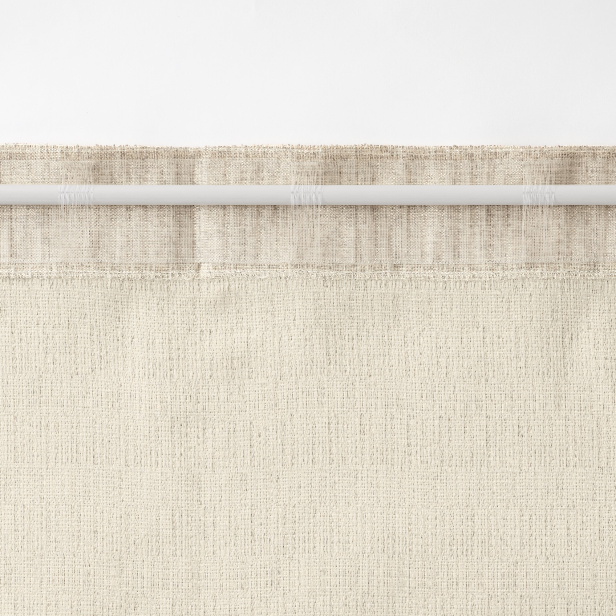 ツイード調リングヤーン使い（防炎）ノンプリーツカーテン