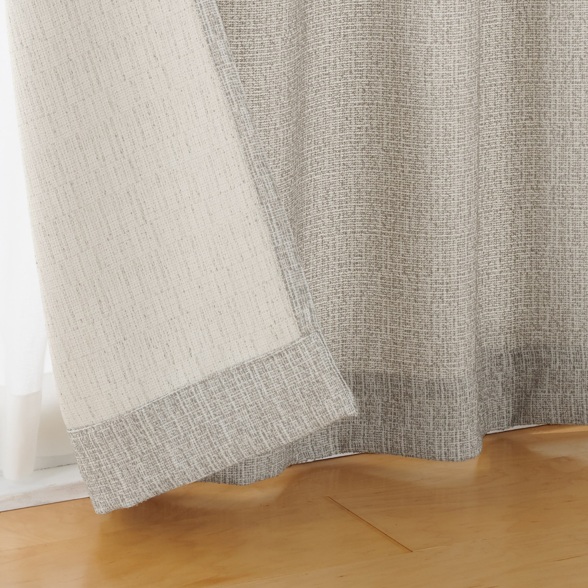 ツイード調リングヤーン使い（防炎）プリーツカーテン