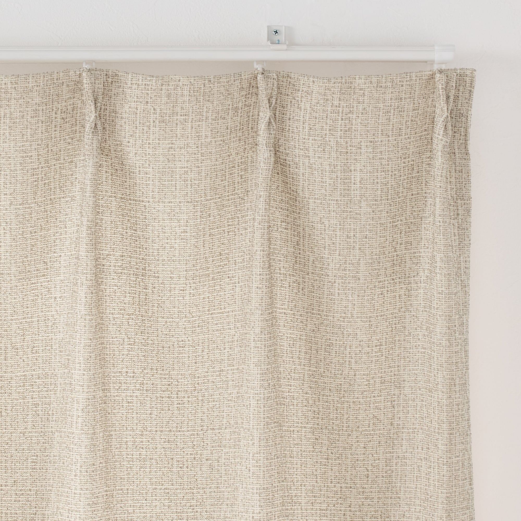 ツイード調リングヤーン使い（防炎）プリーツカーテン