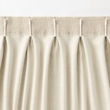 ツイード調リングヤーン使い（防炎）２倍ヒダプリーツカーテン