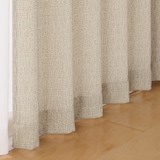 ツイード調リングヤーン使い（防炎）２倍ヒダプリーツカーテン