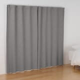 ポリエステル杢糸ドビー織（防炎・遮光性）ノンプリーツカーテン